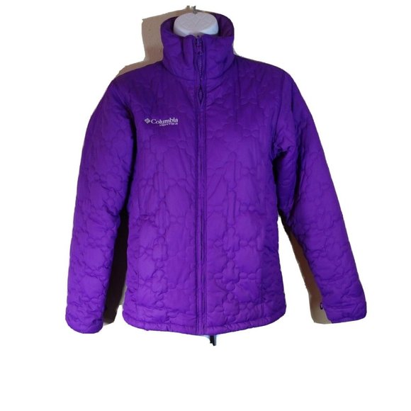 Columbia Vertex Winter Quilted Purple Jacket Size Youth 14 16 - Picture 1 of 9